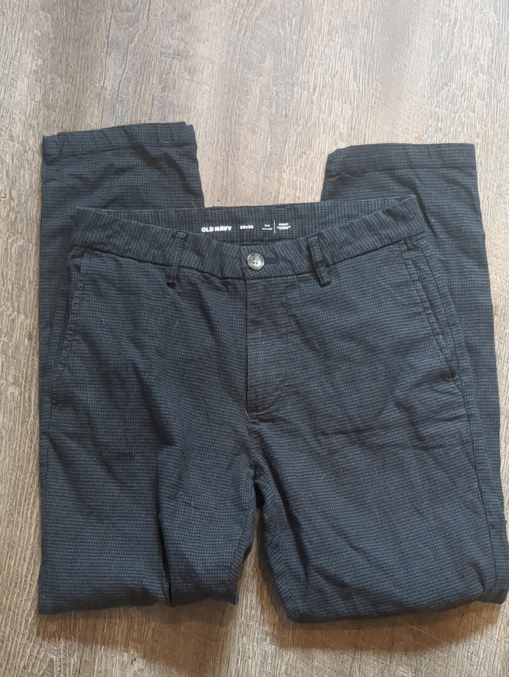 Old Navy Black Micro-Pattern Chinos